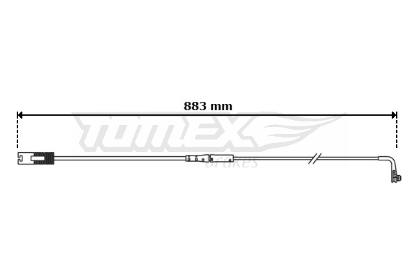 Výstrażný kontakt opotrebenia brzdového oblożenia TOMEX Brakes